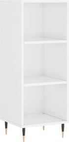 vidaXL Servantă, alb extralucios, 34,5x32,5x90 cm, lemn compozit