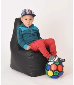 Fotoliu tip Scaun Sunlounger Junior, Material Piele Ecologica - Negru