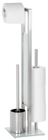 WENKO 21564100 - Perie WC RIVALTA 18x70 cm inox/argintiu/alb/negru