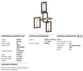 Lustra suspendata LUX, design modern, ENIGMA cu 4 surse de lumina