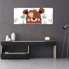 Tablou - Ursulețul cu păsărele (120x50 cm)