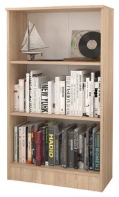 Biblioteca Flint, 2 Polite, Stejar Sonoma, 70 x 32 x 122 cm