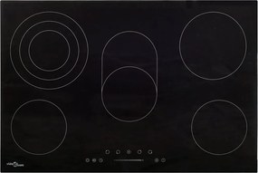 vidaXL Plită ceramică cu 5 arzătoare, control tactil, 90 cm, 8500 W