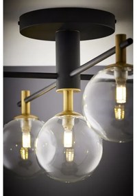 Lustră aplicată Jupiter 2035 FIGARO 5xG9/10W/230V negru/auriu/bej/transparent