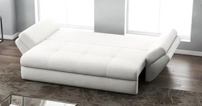 Canapea extensibilă dumonde cu ladă de depozitare si sezut confortabil din spuma high-density, Loana Euphoria Ivory 250x100 cm