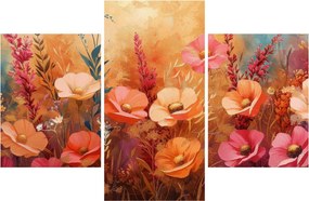 Tablou - Flori de pajiște, pictură (90x60 cm)
