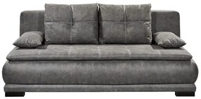 Canapea extensibila, Sophie, Ranger 11 Grey, 3 locuri, 208 x 93 x 105 cm, PAL/lemn/poliester, gri
