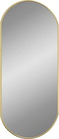 vidaXL Oglindă de perete, auriu, 70x30 cm, ovală