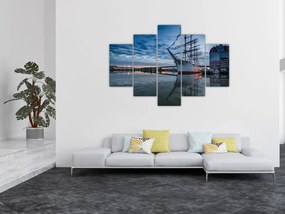 Tablou cu barcă cu pânze (150x105 cm)