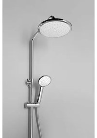 Aqualine - Set de duș cu baterie, crom lucios/alb