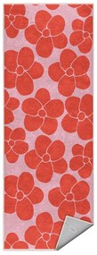 Covor tip traversă roșu-roz lavabil 60x230 cm Poppy Fields – Mila Home