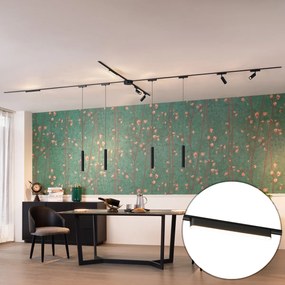 Sistem de iluminat pe șine cu 10 spoturi negre monofazate - Magnetic Samson Cassie Marra