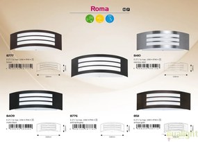 Aplica de perete moderna cu protectie IP44, finisaj antracit gri, Roma 8776 RX