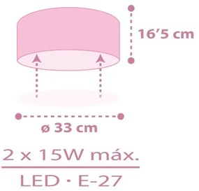Plafonieră pentru copii Dalber 42496 FAIRY DREAMS 2xE27/15W/230V