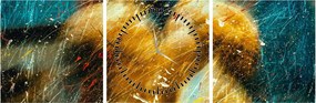 Tablou - Îngerii sărutăndu-se (cu ceas) (90x30 cm)
