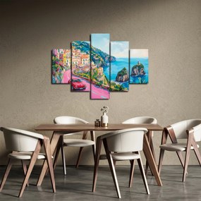 Tablou - Drum roz pe coastă (150x105 cm)