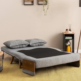Canapea extensibilă 2 locuri modernă 190x120 cm – stofă gri – Esme