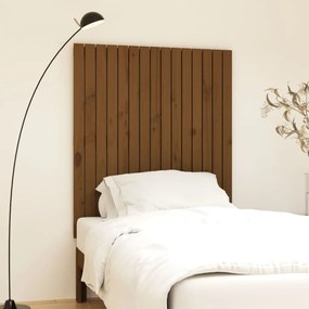 vidaXL Tăblie de pat de perete maro miere 95,5x3x110 cm lemn masiv pin