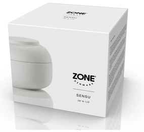 Organizator de baie alb pentru dischete demachiante din gresie ceramică Sensu – Zone