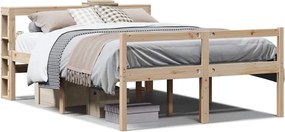 vidaXL Cadru de pat senior cu tăblie, 120x200 cm, lemn masiv pin