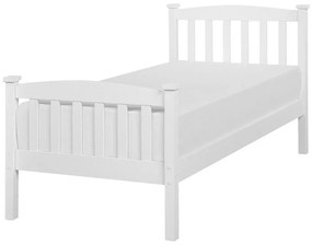 Pat de o persoană 90 cm GERNE (cu somieră) (alb). 1007294