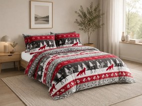 Lenjerie cocolino gri NOWY FOREST Dimensiune lenjerie de pat: 2 buc 70 x 90 cm | 200 x 220 cm