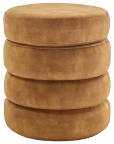 Bancheta cu spatiu de depozitare, Catifea Galben-Mustar, VOQUE 50cm A-46693 VC