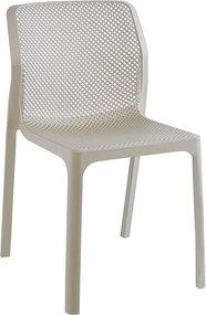 Scaun stivuibil, gri / maro gri-maro / plastic, LARKA