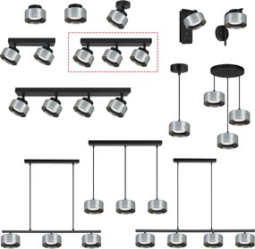Brilagi - Spot LED RGB dimmabil AURA LUX 3xGX53/14W/230V Wi-Fi Tuya negru/fumuriu