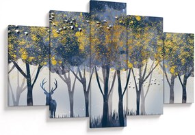Tablou cerbul în pădure (150x105 cm)