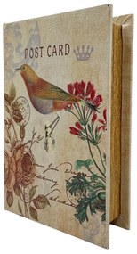 Cutie tip carte POST CARD, 13x4x19cm, Lemn