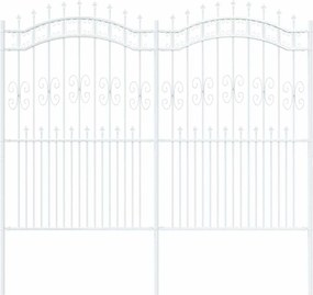 vidaXL Gard de Grădină Alb 240 x 228 cm Oțel vopsit în pulbere