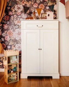 Comoda eleganta Ines alb H125 cm