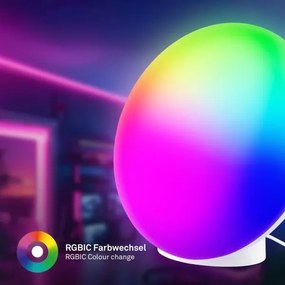 Brilo - Lampă de birou reîncărcabilă TARA LED RGBIC, reglabilă, 6W/5V, Wi‑Fi Tuya, cu telecomandă