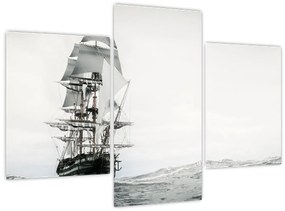 Tablou - O navă care navighează pe ocean (90x60 cm)
