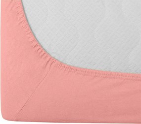Cearsaf Jersey EXCLUSIVE cu elastic coral 90 x 200 cm