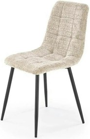 Scaun K547, bej/negru, stofa clasica/metal, 45x53x87 cm