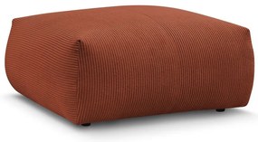 Taburet cărămiziu cu tapițerie din catifea reiată Voltaire – Bobochic Paris