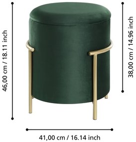 Taburet Eglo 424136 MASHIKE 46x41 cm verde/auriu
