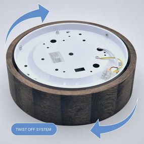 Plafonieră LED Brilagi CARVALHO 1xE27/60W/230V stejar nuc d. 27 cm