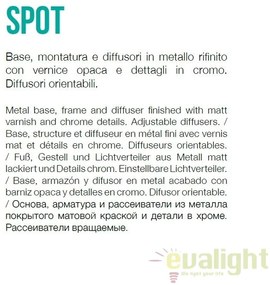 Aplica perete design modern minimalist SPOT AP2 alba 156736