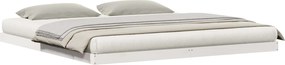 vidaXL Cadru de pat de podea Alb 213.5 x 104 x 9 cm Lemn de pin masiv