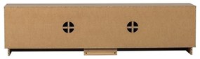 Comodă TV în culoare naturală din lemn de stejar 200x52x45 cm Zuma – WOOOD