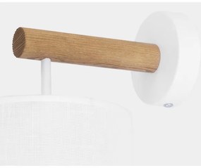 Lampă de perete DEVA 1xE27/60W/230V albă/lemn