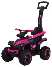 ATV pentru copii si bebe NOVOKIDS™ Little Beast, Cu melodii si lumini, Maner de impins pentru parinti detasabil, Functie trotineta fara pedale,