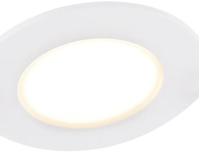Set de 12 spoturi incastrate albe, inclusiv LED 7W IP65 cu funcție Dim-to-Warm - Blanca