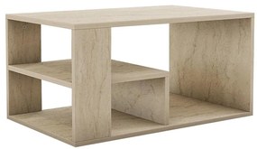 Masă de cafea JELIO, decor marmură, bej