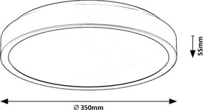 Plafoniera LED pentru baie IP44 Samira D-35cm