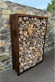 Stora Depozit de lemne pentru grădină 180 x 120 x 40 cm, corten CORGARDEN 1035
