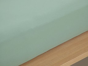 Drept Din Bumbac Pentru Două Persoane Cearșaf Elastıc 160x200 Cm Verde Porumbă